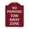 Signmission No Parking Tow Away Zone Heavy-Gauge Aluminum Architectural Sign, 24" x 18", BU-1824-23650 A-DES-BU-1824-23650 - alternate 1